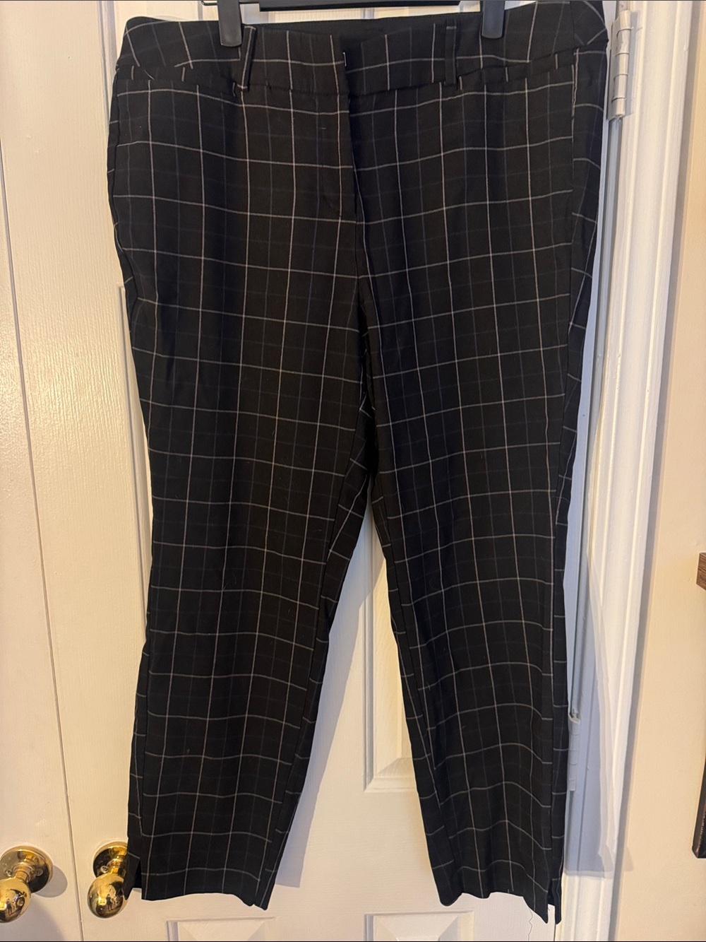 Lane Bryant Black Windowpane Trousers- size 14, regular length